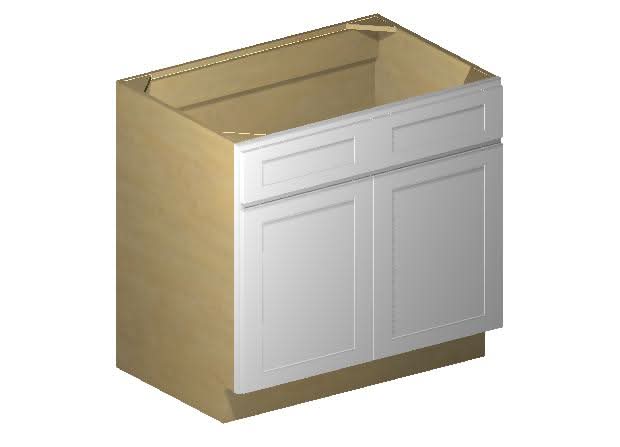 Vanity ICE White Shaker 1-1/4" Overlay CWS/CWB - Image 10