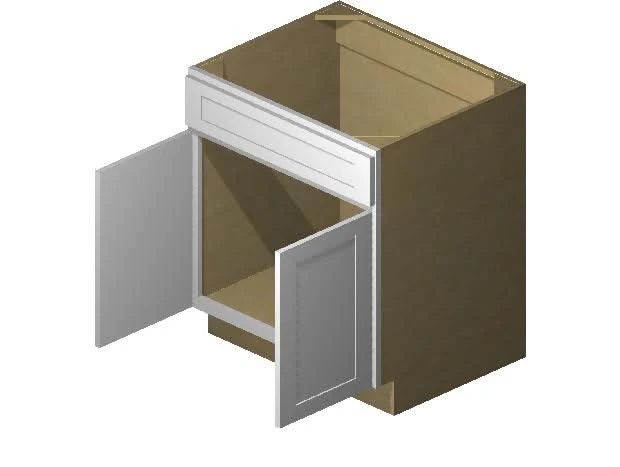 Vanity ICE White Shaker 1-1/4" Overlay CWS/CWB - Image 11