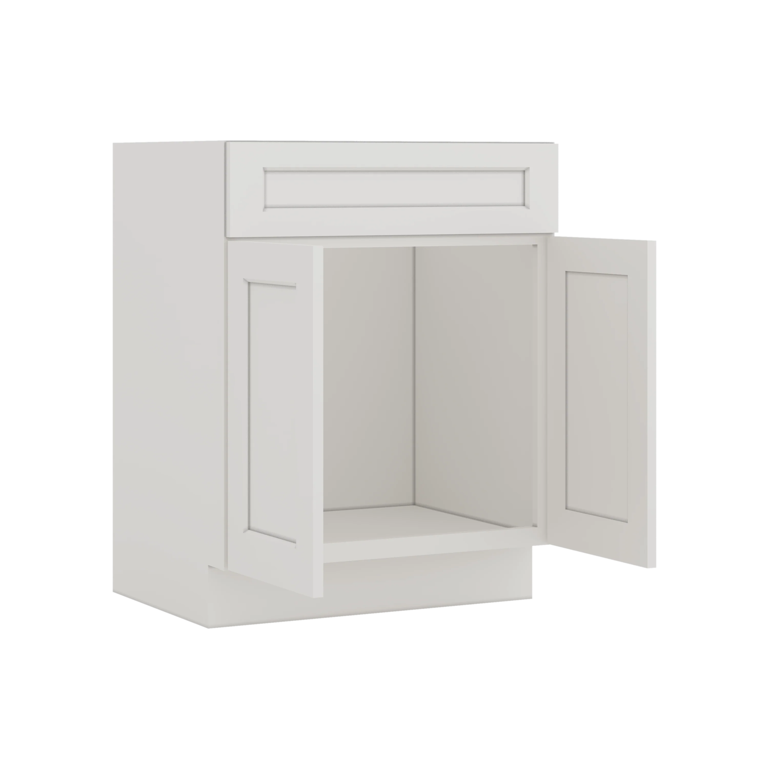 Vanity ICE White Shaker 1-1/4" Overlay CWS/CWB - Image 5