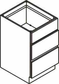 Vintage White Raised Panel Inset Drawer Base Cabinet - 12", 15", 18", 21", 24" & 27 Wide - Image 3