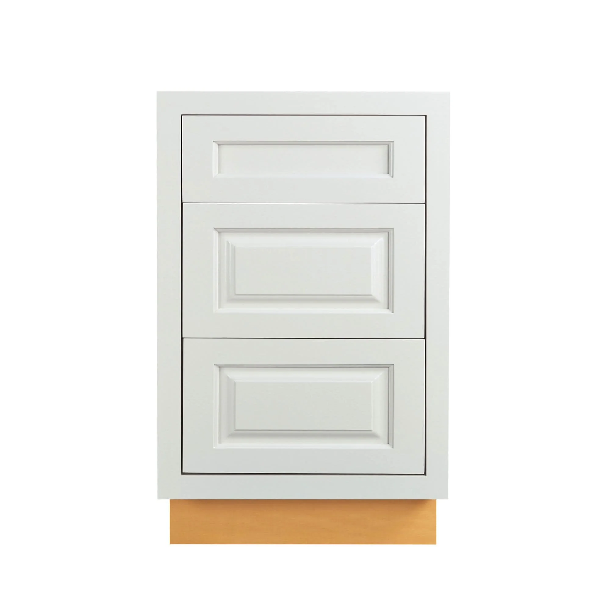 Vintage White Raised Panel Inset Drawer Base Cabinet - 12", 15", 18", 21", 24" & 27 Wide - Image 7