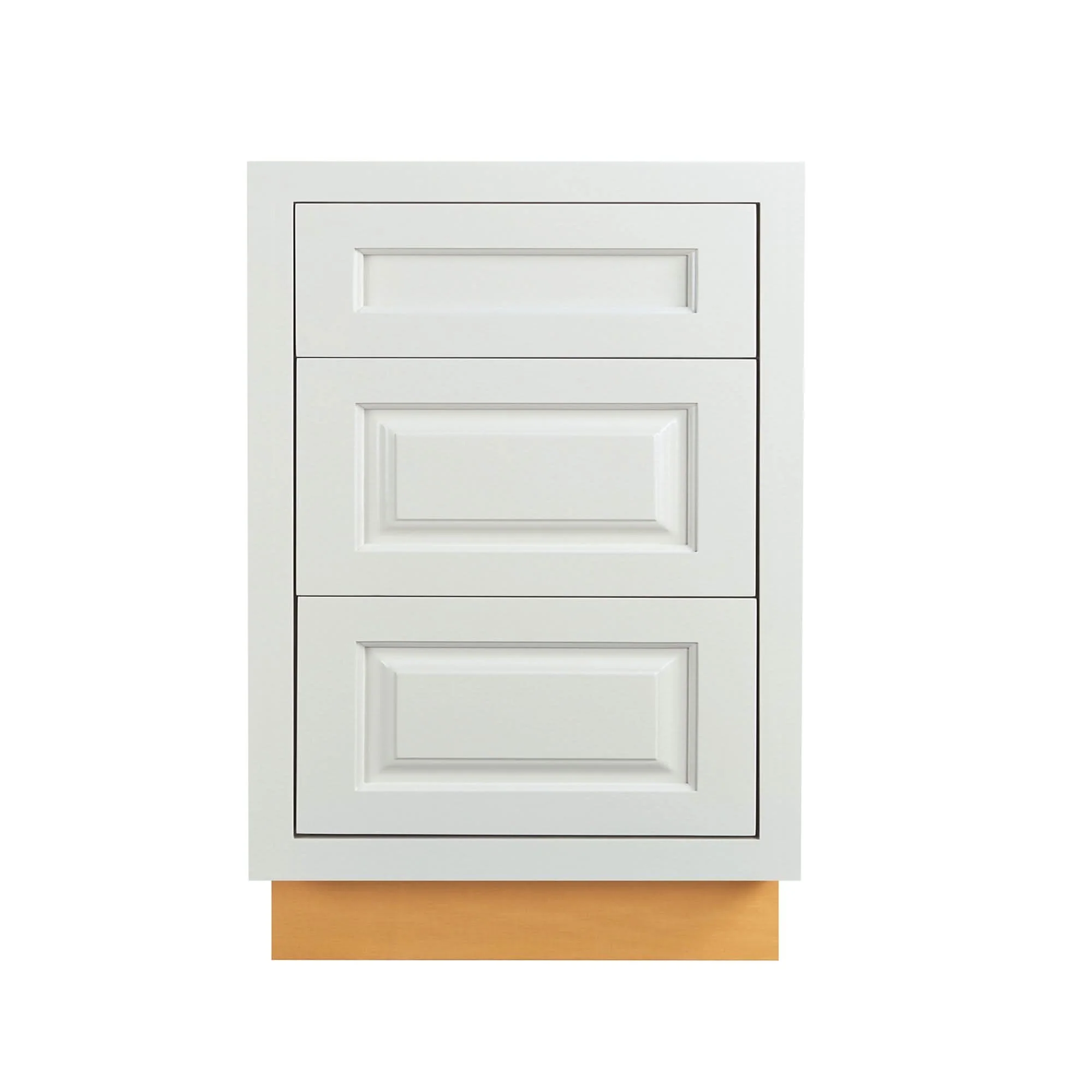 Vintage White Raised Panel Inset Drawer Base Cabinet - 12", 15", 18", 21", 24" & 27 Wide - Image 8