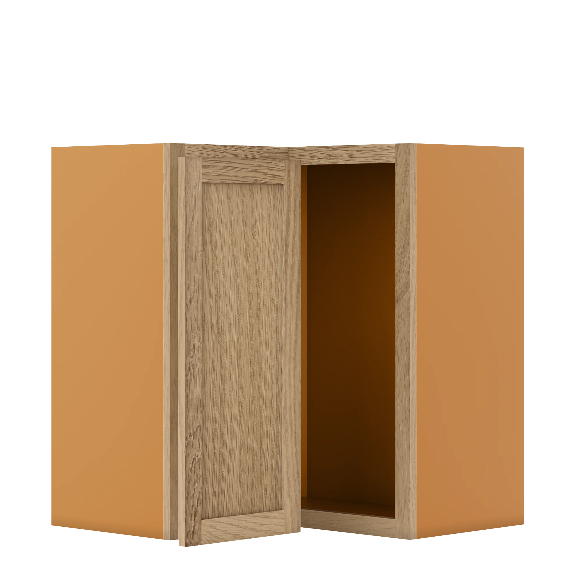 Wall Angle Corner White Oak Shaker Wall Cabinet 27" W x 30",33", 36", 39", 42", 45", 48" & 51" Tall - Image 2