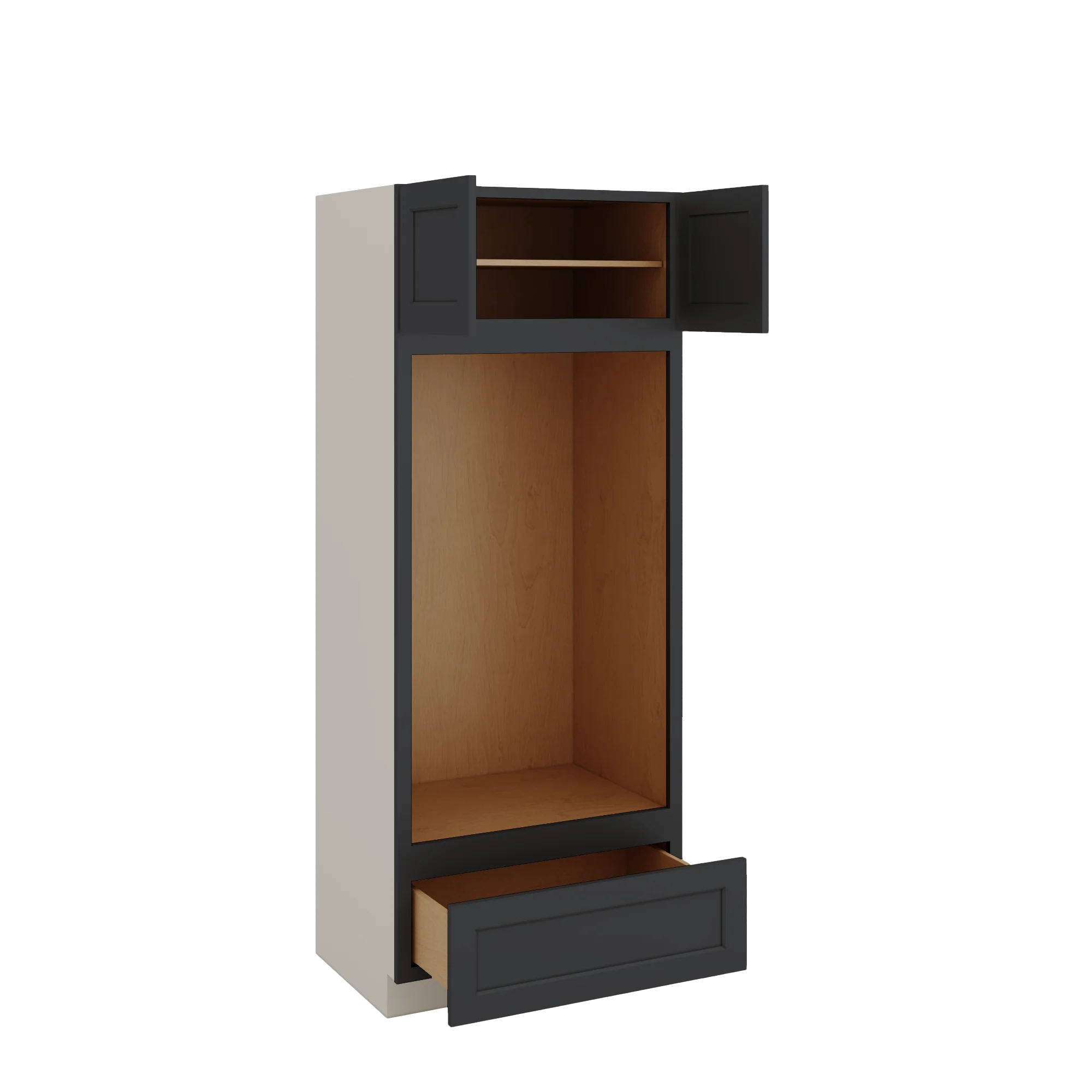 Wall Oven 15HNS Hermosa Noir Black Shaker 1-1/4" Overlay Cabinet 33" Wide - Image 4