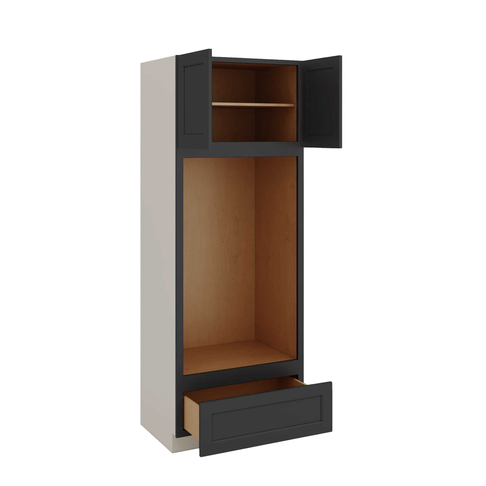 Wall Oven 15HNS Hermosa Noir Black Shaker 1-1/4" Overlay Cabinet 33" Wide - Image 6