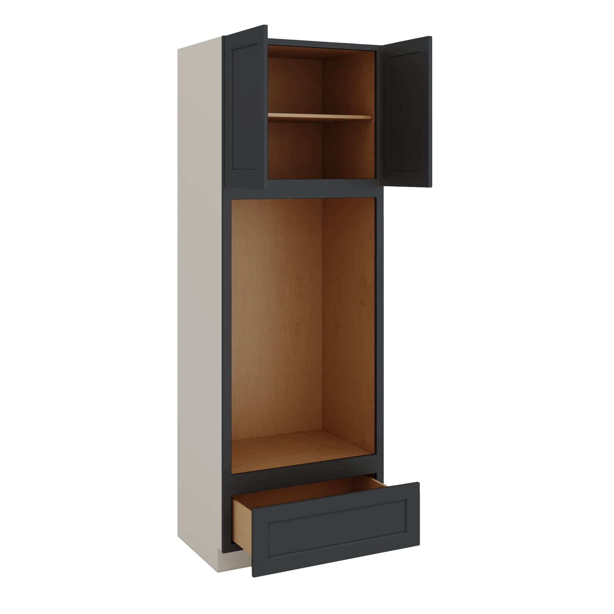 Wall Oven 15HNS Hermosa Noir Black Shaker 1-1/4" Overlay Cabinet 33" Wide - Image 8