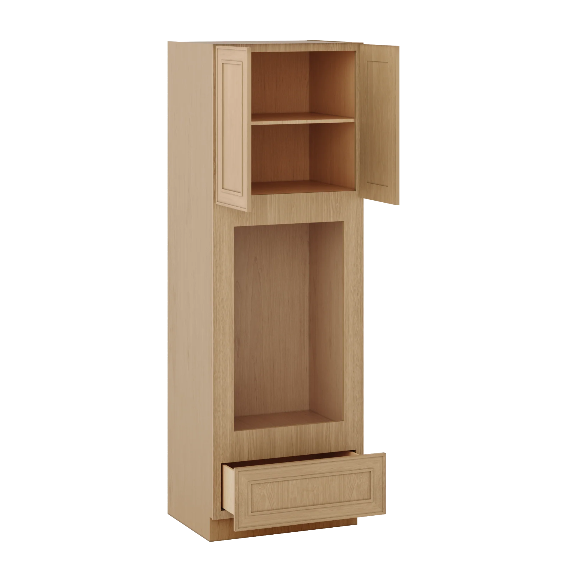 Wall Oven 30" & 33" Wide Elegant Oak Shaker 1-1/4" Overlay Cabinet - Image 4