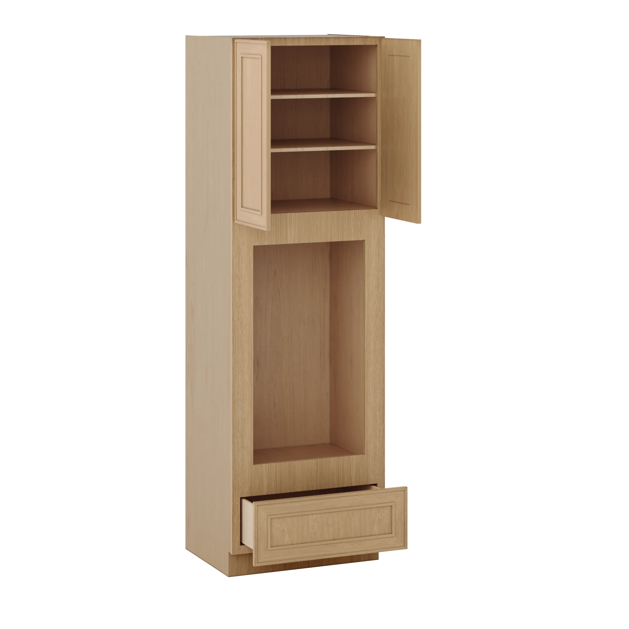 Wall Oven 30" & 33" Wide Elegant Oak Shaker 1-1/4" Overlay Cabinet - Image 6