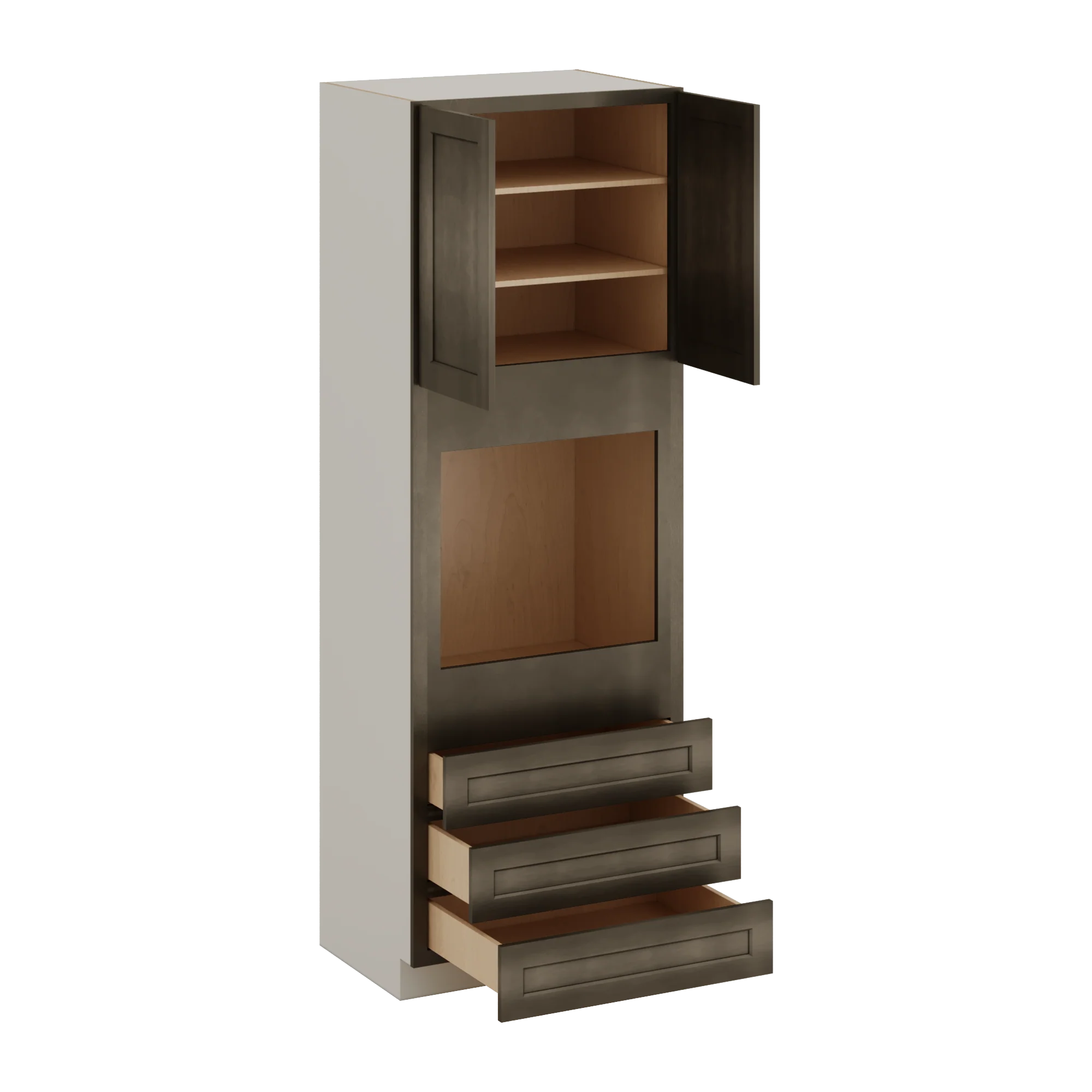 Wall Oven Huntington Cinder Double Shaker Cabinet 33" Wide - Image 7