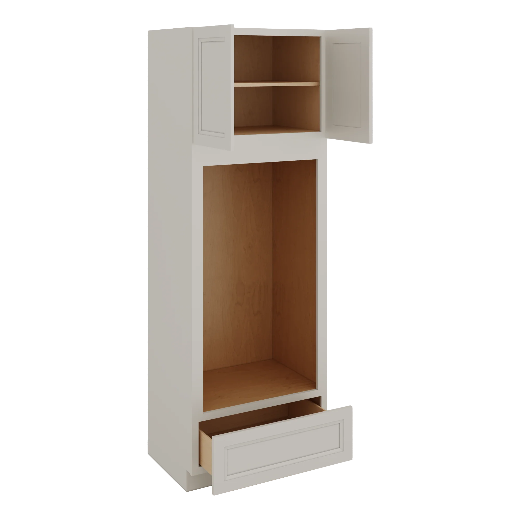 Wall Oven White Double Shaker 1-1/4" Overlay Cabinet 30" & 33" Wide - Image 9