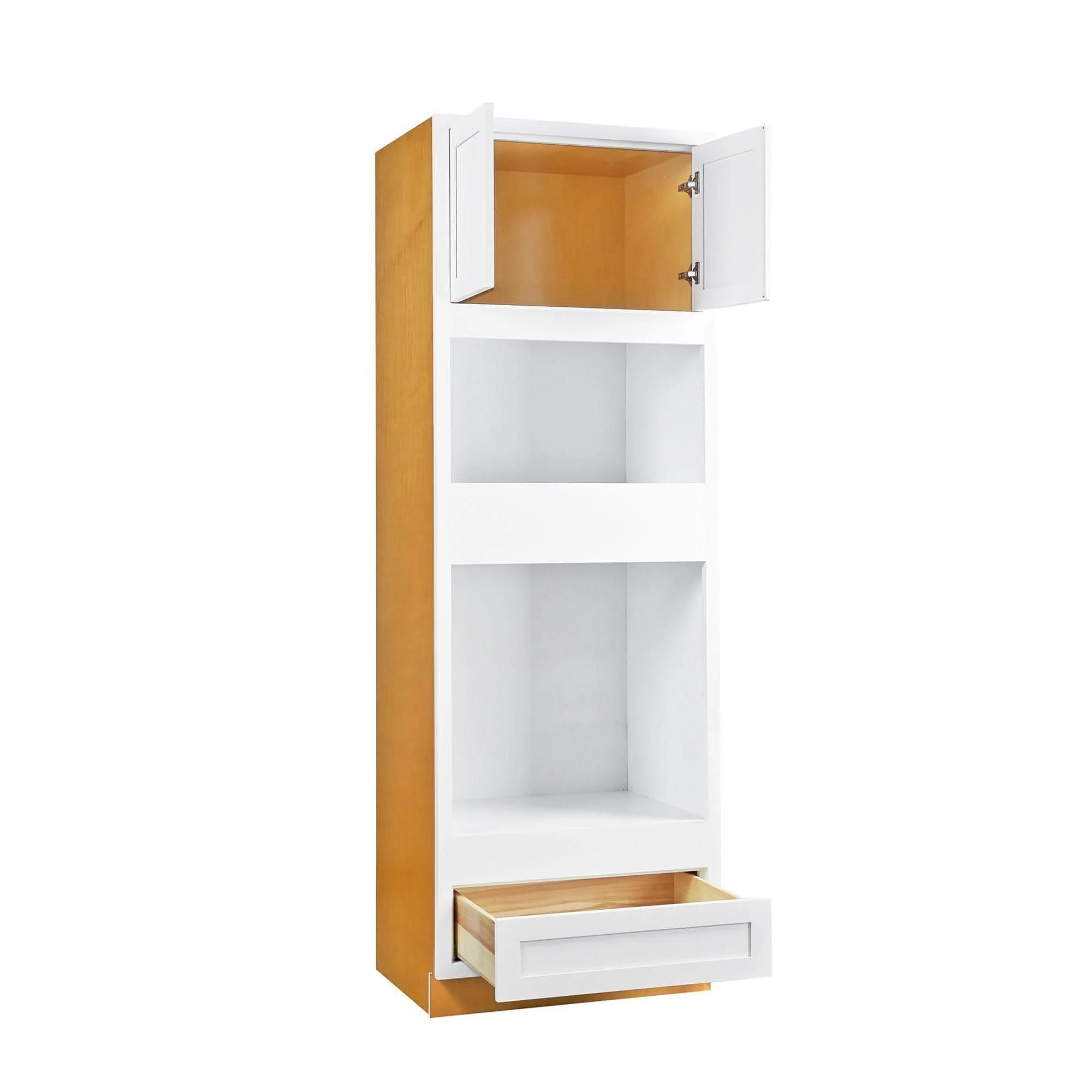 Wall Oven 31.5" Wide 84" & 93" Tall Snow White Inset Shaker Cabinet - Image 2