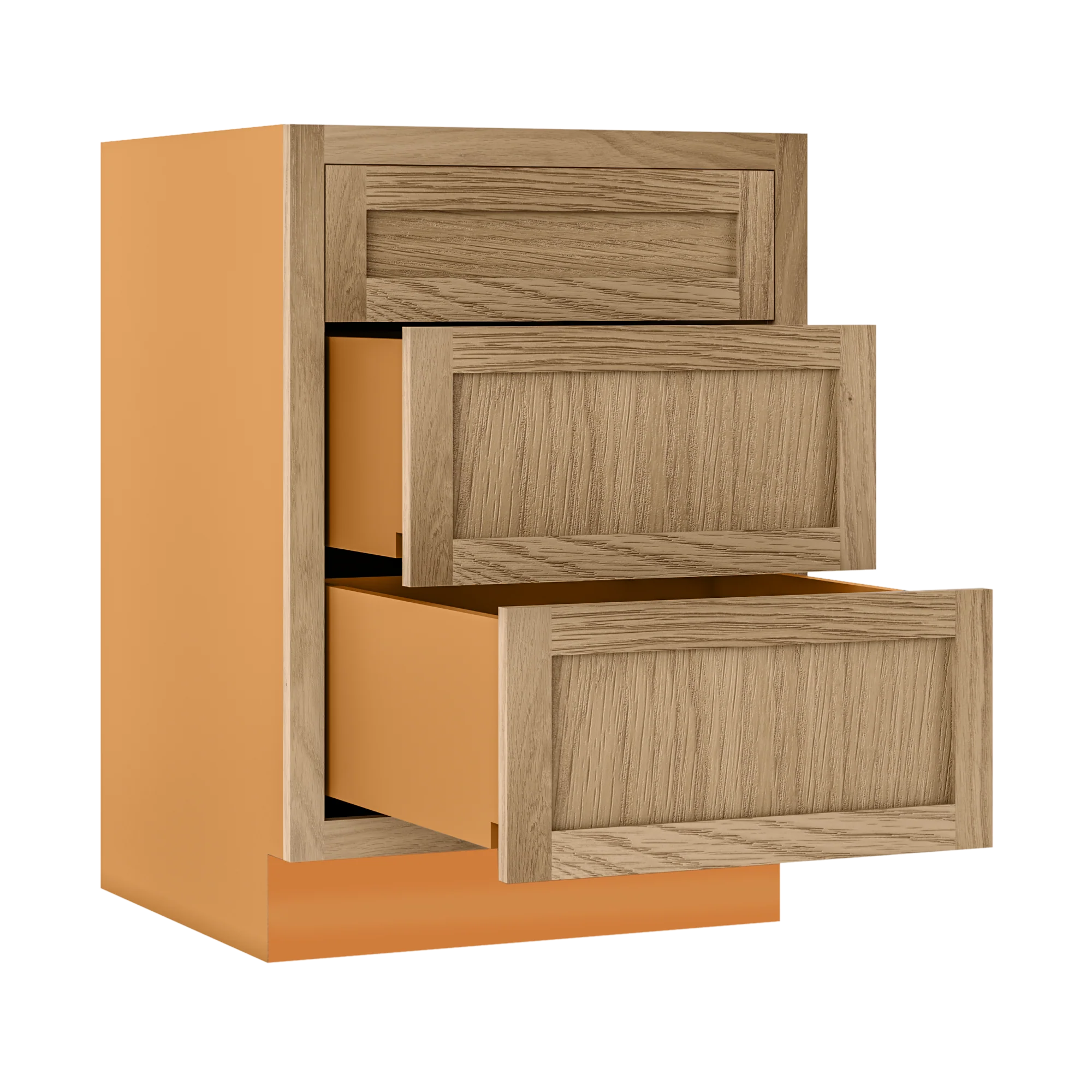 White Oak Shaker Inset Vanity 21" Deep - 32" Tall -  Drawer Base Cabinet - 12", 15", 18", 21", 24",27", 30", 33" & 36" - Special Order - Image 10