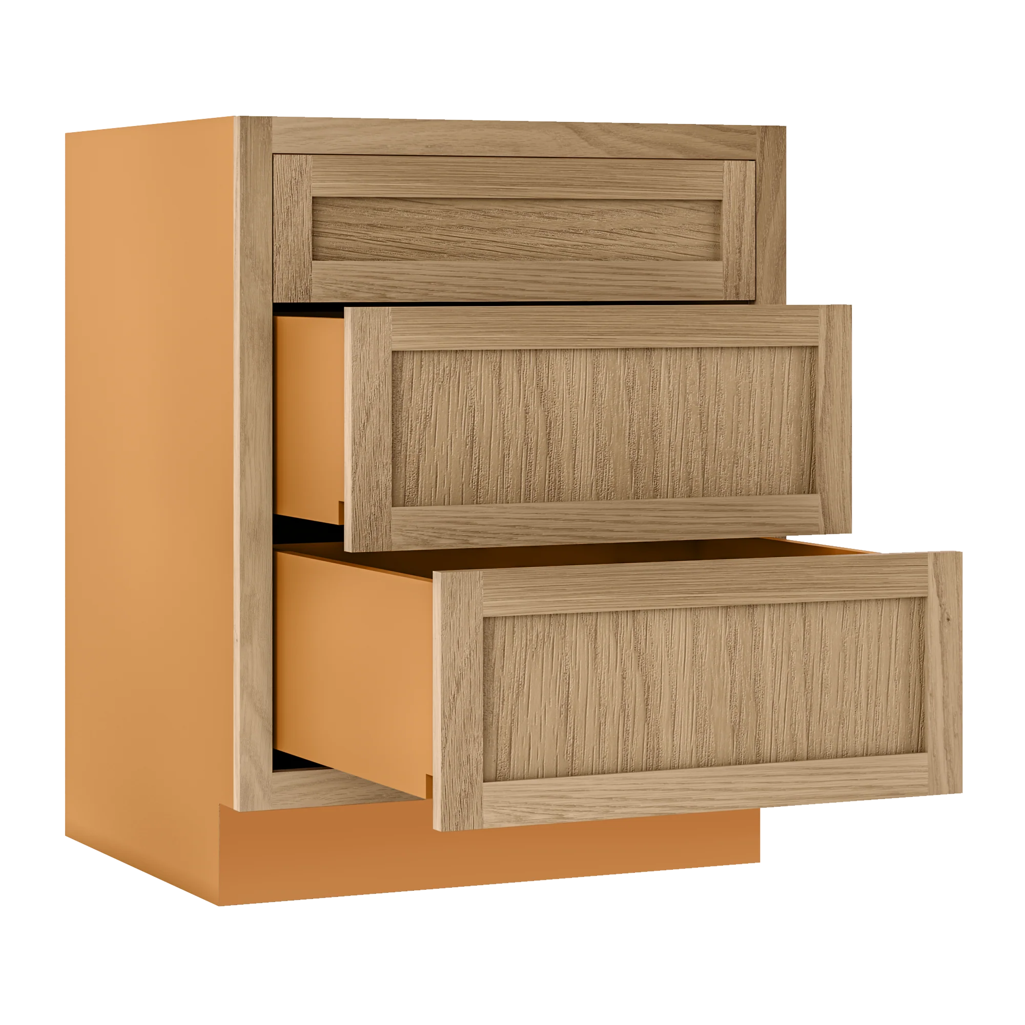 White Oak Shaker Inset Vanity 21" Deep - 32" Tall -  Drawer Base Cabinet - 12", 15", 18", 21", 24",27", 30", 33" & 36" - Special Order - Image 12