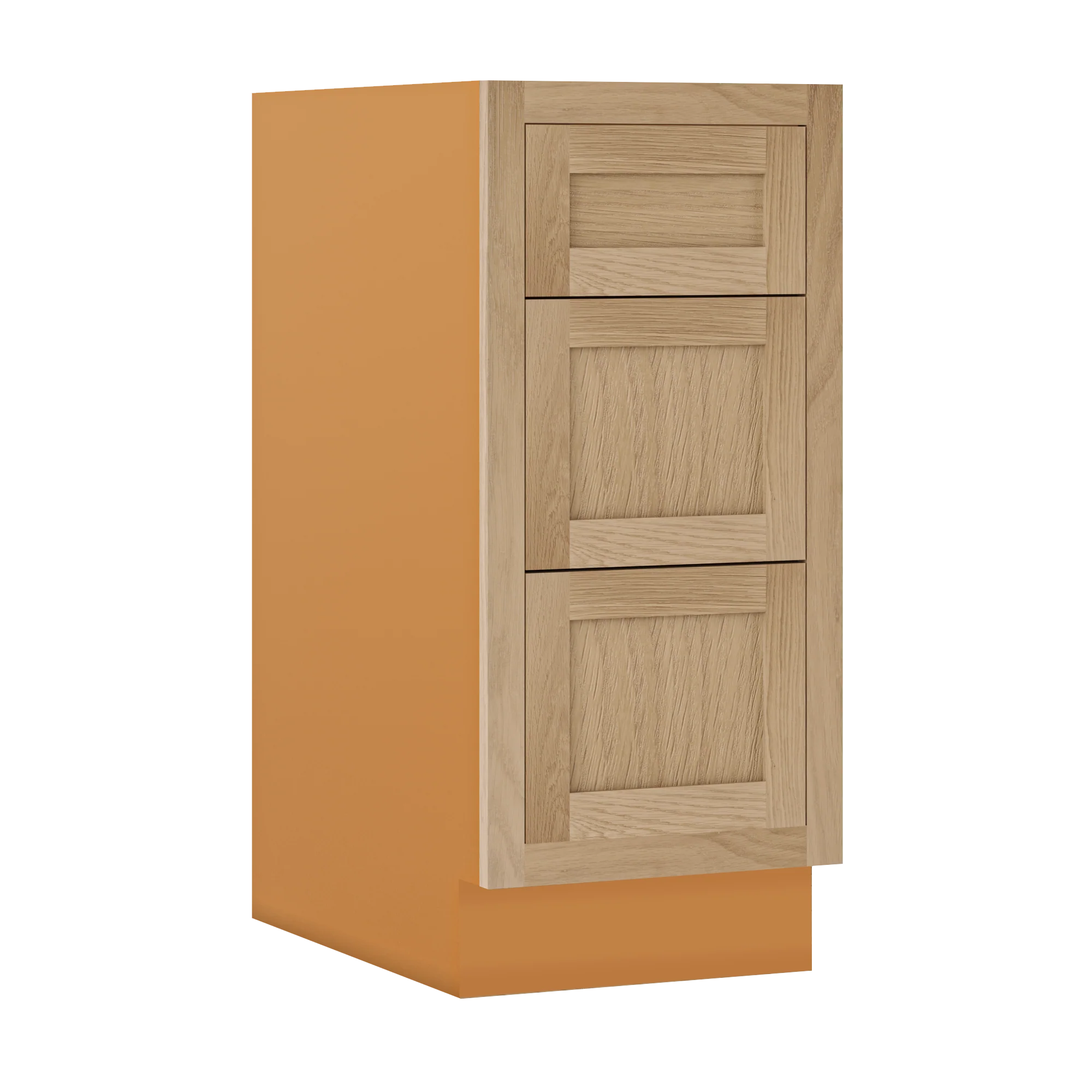 White Oak Shaker Inset Vanity 21" Deep - 32" Tall -  Drawer Base Cabinet - 12", 15", 18", 21", 24",27", 30", 33" & 36" - Special Order - Image 3