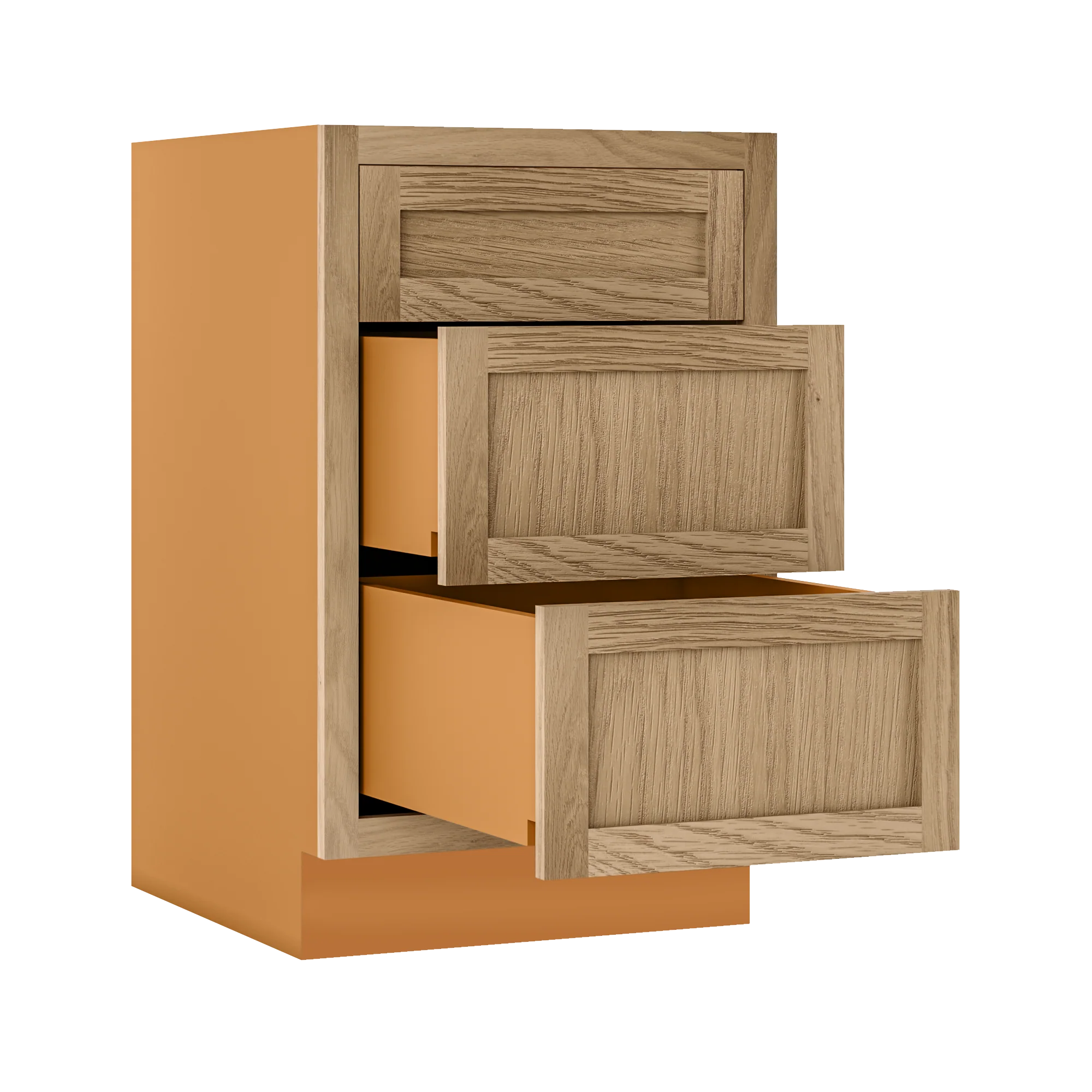 White Oak Shaker Inset Vanity 21" Deep - 32" Tall -  Drawer Base Cabinet - 12", 15", 18", 21", 24",27", 30", 33" & 36" - Special Order - Image 8