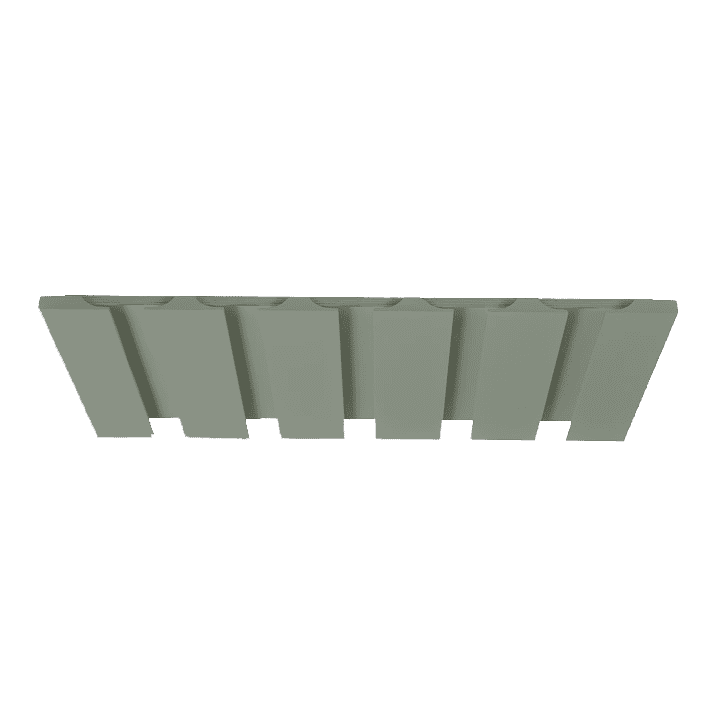 Wine Glass Holder Green Shaker Shelf 1-1/4" Overlay
