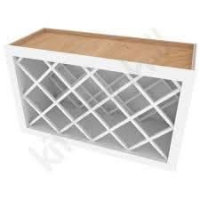 Wine Rack 29 Newport White Double Shaker Cabinet 1-1/4" Overlay