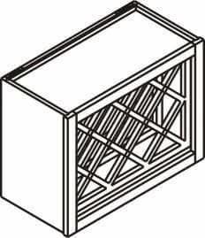 Wine Rack 29 Newport White Double Shaker Cabinet 1-1/4" Overlay - Image 2