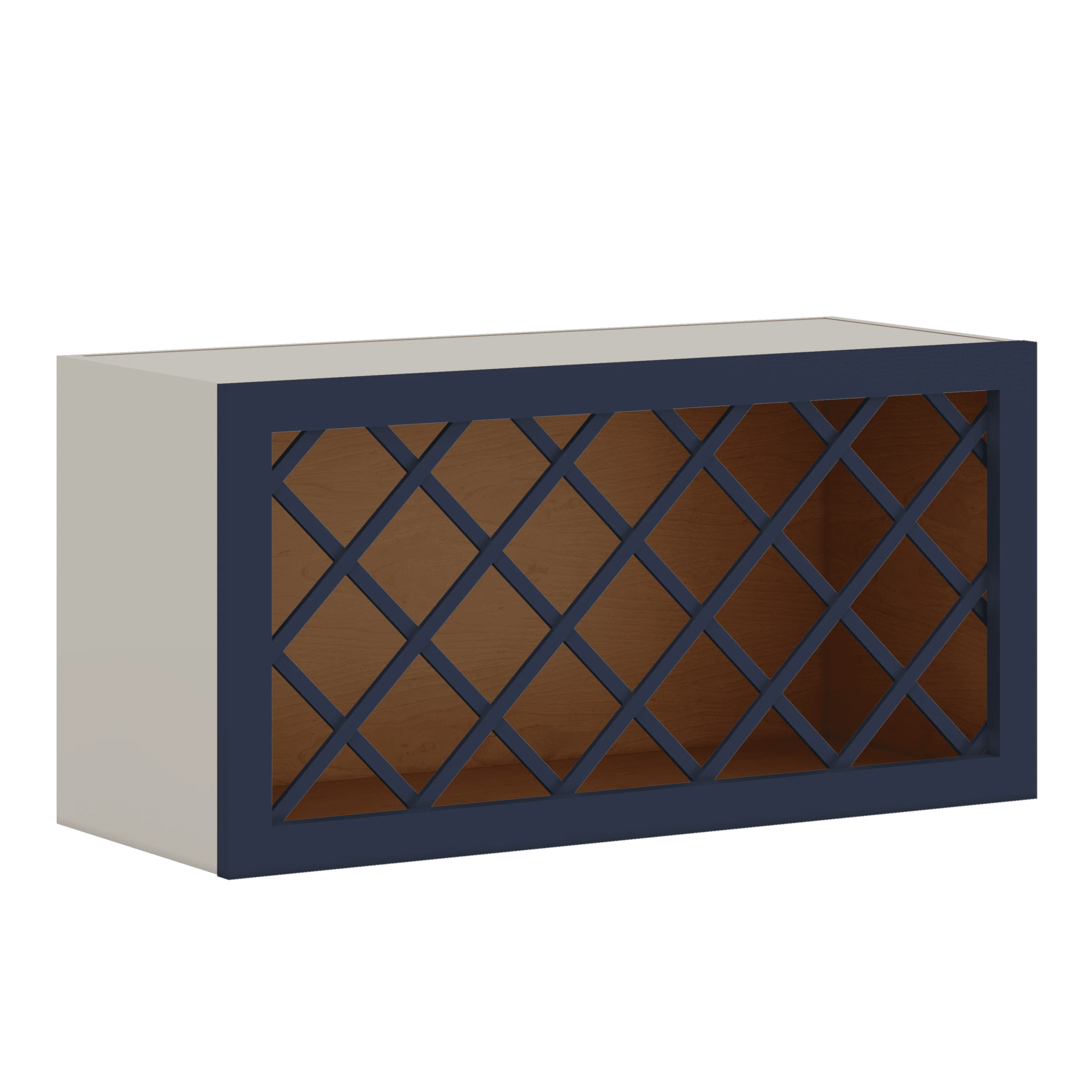 Wine Rack NB29 Naval Blue Shaker Cabinet 1-1/4" Overlay