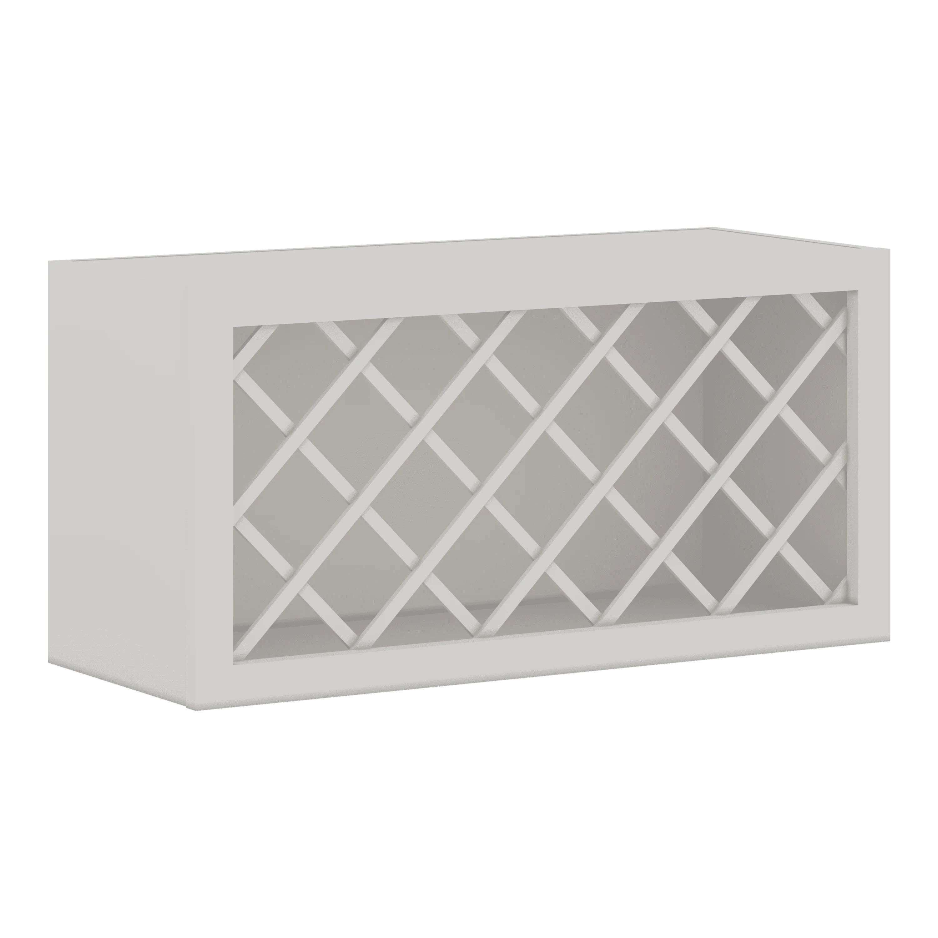 Wine Rack 2WS White Shaker Cabinet 1-1/4" Overlay