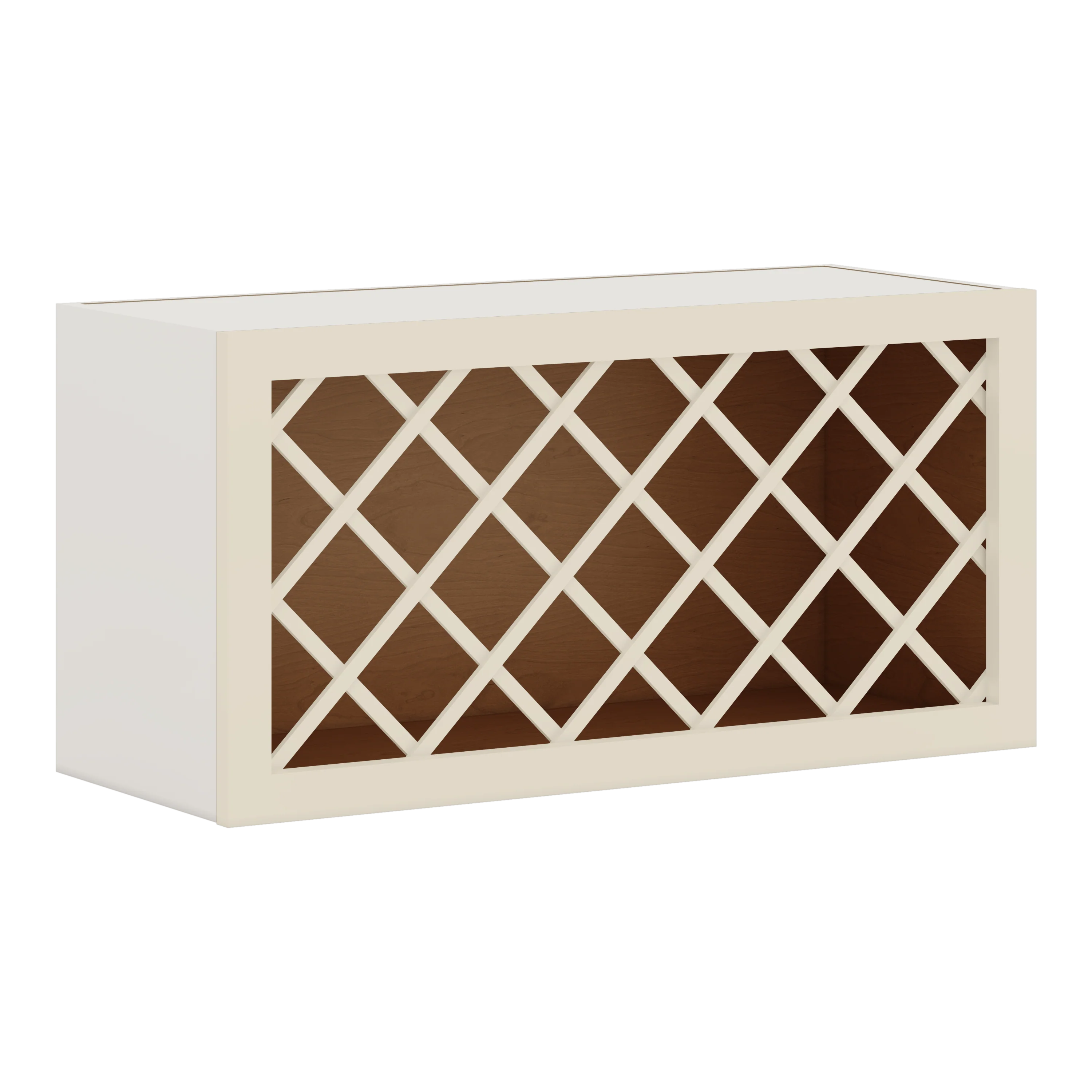 Wine Rack Manhattan Cream Shaker Cabinet 1-1/4" Overlay